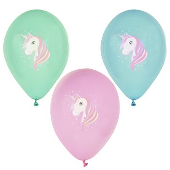 Ballon D29 cm couleurs assorties ''Unicorn'' par 72